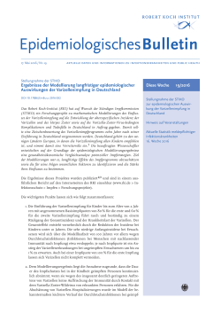 Epidemiologisches Bulletin 19/2016