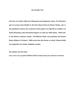Der aktuelle Text Das Fest von Ostern bildet den