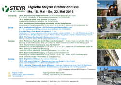 Wochenprogramm Steyr (KW 20)