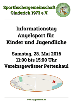 Informationstag Angelsport f&uuml;r Kinder und