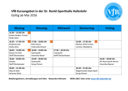Hallenbelegungsplan