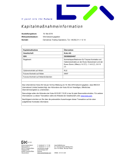 Kapitalmaßnahmeinformation