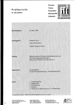 Page 1 Fenster à A E Türen Prüfbericht Fassaden Nr. 402 20604/1