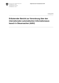 Erläuternder Bericht - Der Bundesrat admin.ch