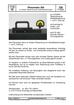 Planometer 200 - Beck Maschinenbau