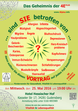 Vortrags-Plakat und Handzettel 18.5.16 Witzenhausen