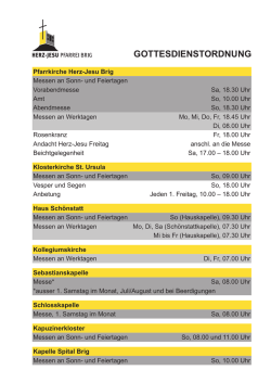 gottesdienstordnung - Herz