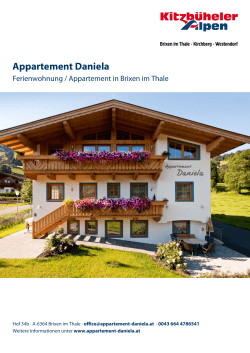 Appartement Daniela in Brixen im Thale