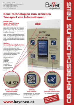Kombinierte Infoschilder für die ÖBB
