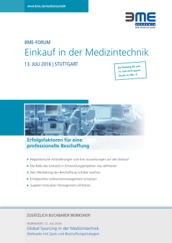 Einkauf in der Medizintechnik