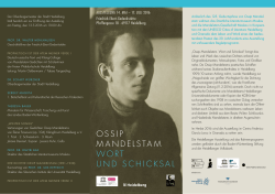 ossip mandelstam wort und schicksal