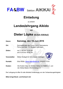 18.06.2016 Lehrgang mit Dieter Löpke in Stuttgart