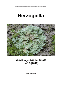 Herzogiella - Bryologisch-lichenologische Arbeitsgemeinschaft für