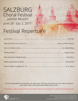 Festival Repertoire
