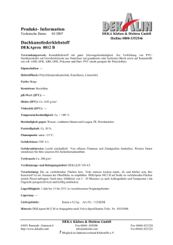 Produkt- Information Dachkunstlederklebstoff