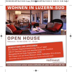 open house - Sidhalde