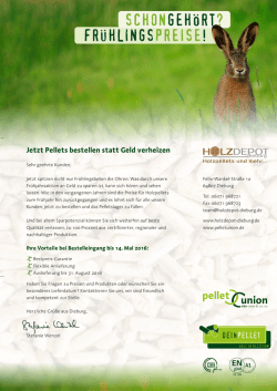 Jetzt Pellets bestellen statt Geld verheizen Hier - Holzdepot