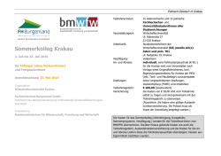 Krakau - FH Burgenland