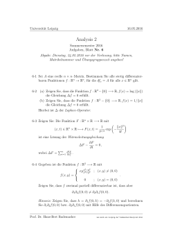 Analysis 2 - Universität Leipzig
