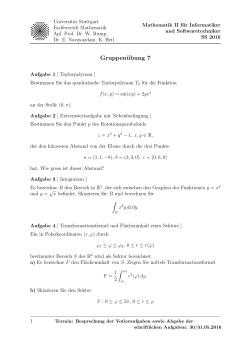 Blatt 7 - Fachbereich Mathematik