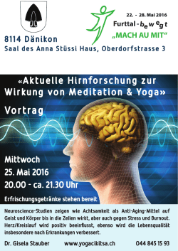Vortrag - Yoga+Yogatherapie in Regensdorf, Würenlos, Dänikon bei