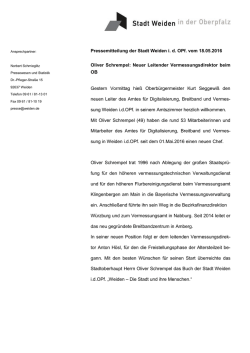 Vermessungsdirektor - Stadt Weiden in der Oberpfalz