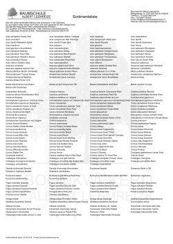 Sortimentsliste Baumschule Albert Leemreize