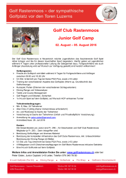 Golf Camp August 2016 - Golfclub Rastenmoos