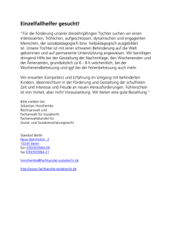 eine/n Einzelfallhelfer/in