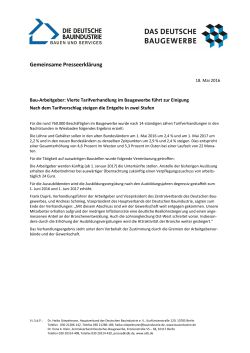 Gemeinsame Presseerklärung - Die Deutsche Bauindustrie