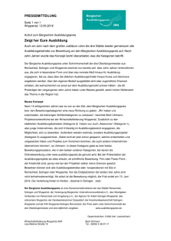 Infos - Vereinigung Bergischer Unternehmerverb&auml;nde eV