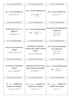 Ist x = 2 eine Nullstelle von Ist x = 1,6 eine Nullstelle von ? Ist x = 0