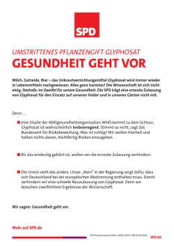 Gesundheit geht vor