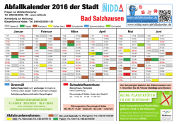 Abfallkalender Bad Salzhausen