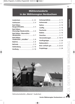 Programm 2016 - Verein Mühlenregion Nordsachsen eV