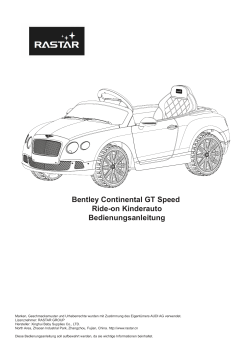 Kinderauto Bentley Continental
