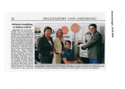 Inklusions-Ausstellung im Rathaus er&ouml;ffnet, Donauanzeiger 14.05
