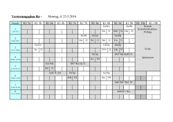 Vertretungsplan für - Regelschule Unstruttal