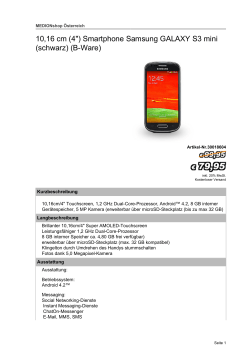 10,16 cm (4") Smartphone Samsung GALAXY S3 mini