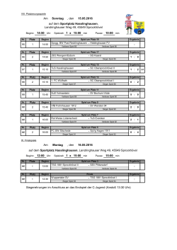 Platzierungsspiele D Jugend vom Sonntag 15.05.2016