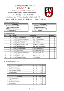 Spielplan D-Junioren - SV Wiesenthalerhof