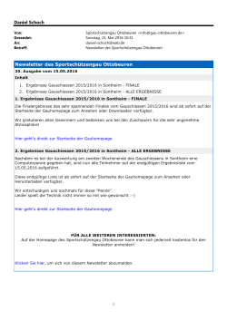 20. Newsletter Sportschützengau Ottobeuren vom 15.05.2016