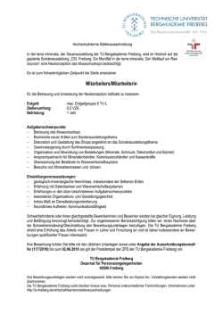 Mitarbeiters/Mitarbeiterin - TU Bergakademie Freiberg