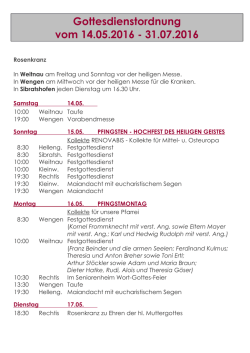 Gottesdienstordnung