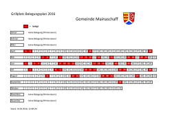 Grillplatz Belegungsplan 2016