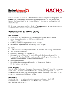 Verkaufsprofi 80-100 % (m/w)