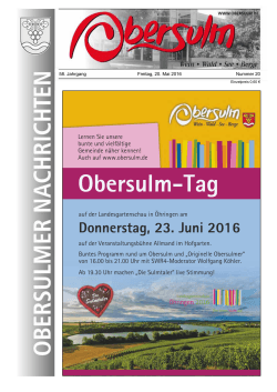 Obersulm-Tag - lokalmatador.de