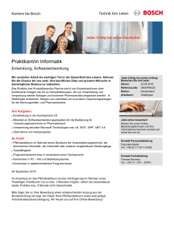 Praktikant/in Informatik