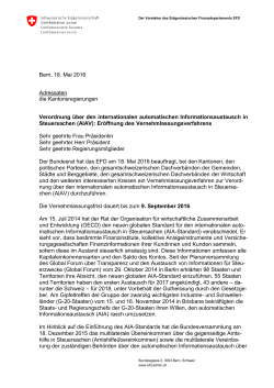 Brief an die Kantone - Der Bundesrat admin.ch