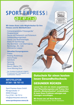 Gutschein f&uuml;r einen kosten- losen Gesundheitscheck: Gesunder